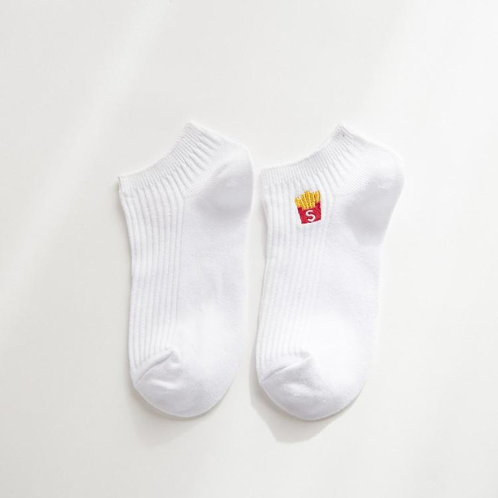 Fries Embroidered Socks